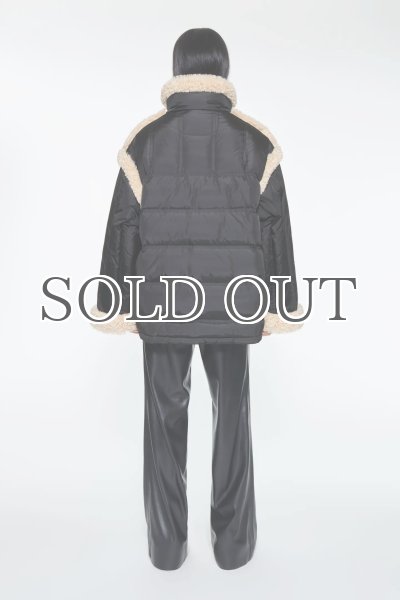 画像8: STAND STUDIO - Dorothy Coat  ボアトリムダウンコート- Black/Natural (8)