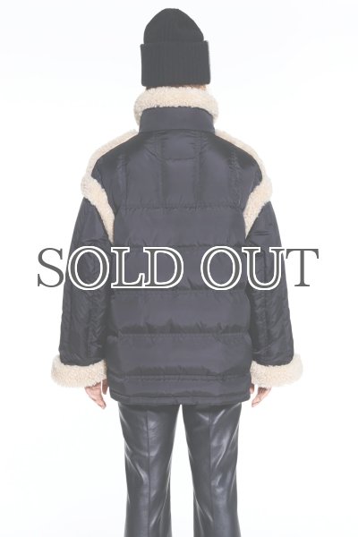 画像5: STAND STUDIO - Dorothy Coat  ボアトリムダウンコート- Black/Natural (5)