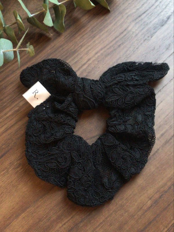 Rotsaniyom Scrunchie ヘアーシュシュ Black Bzar