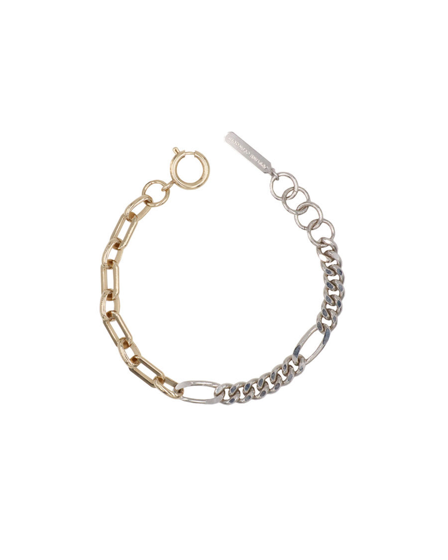 【JUSTINE CLENQUET】Vesper Bracelet バイカラーチェーンブレスレット - BZAR