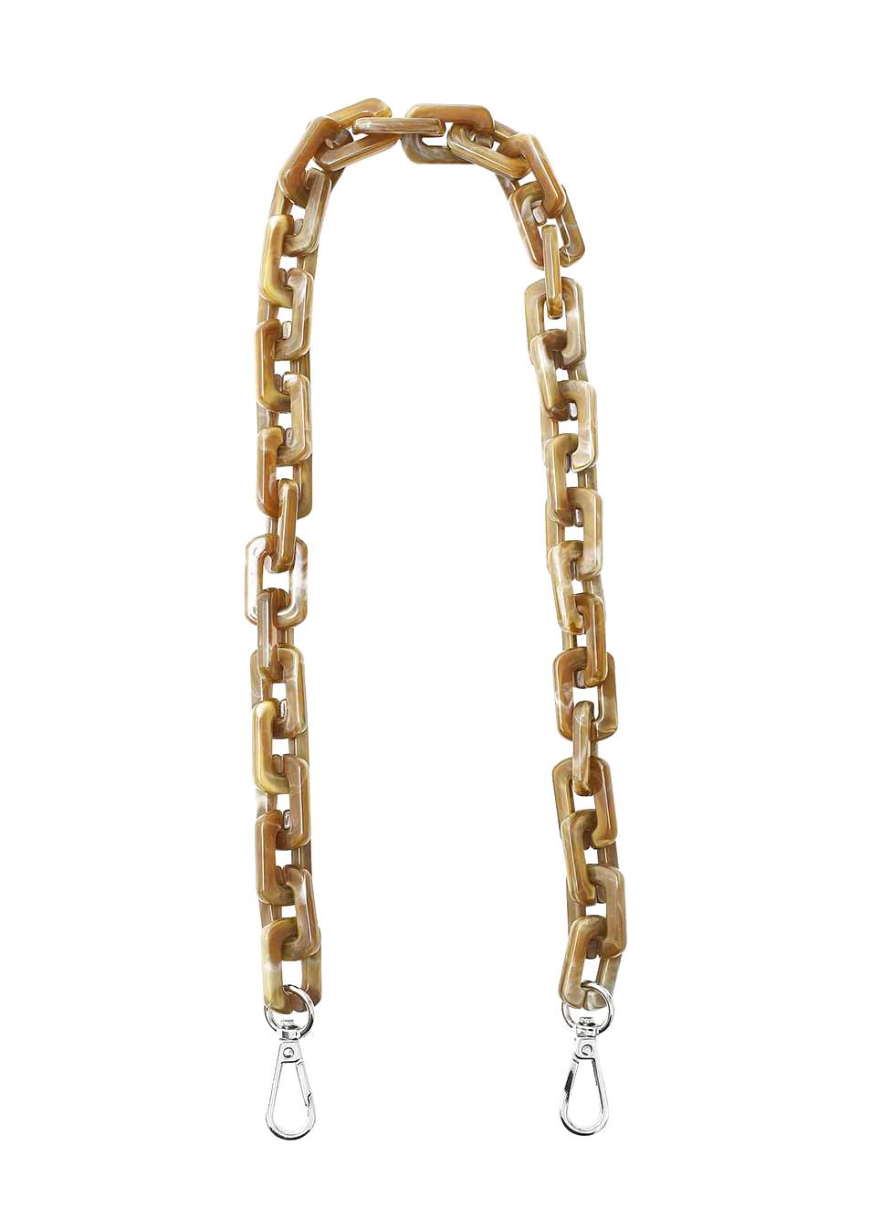 30 Off Hvisk Squared Chain Handle チェーンストラップ Brown Bzar