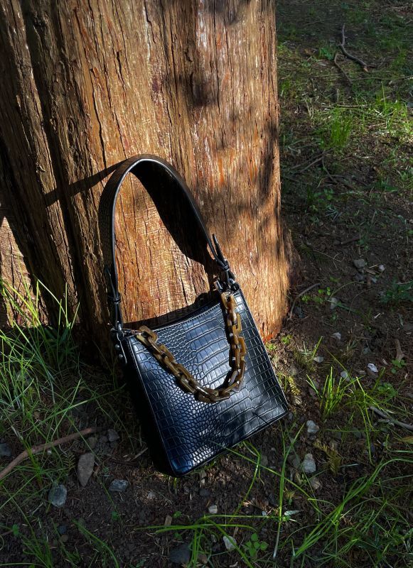 ☆SALE☆【HVISK】AMBLE SMALL MATTE CROCO／ロングストラップ付き 
