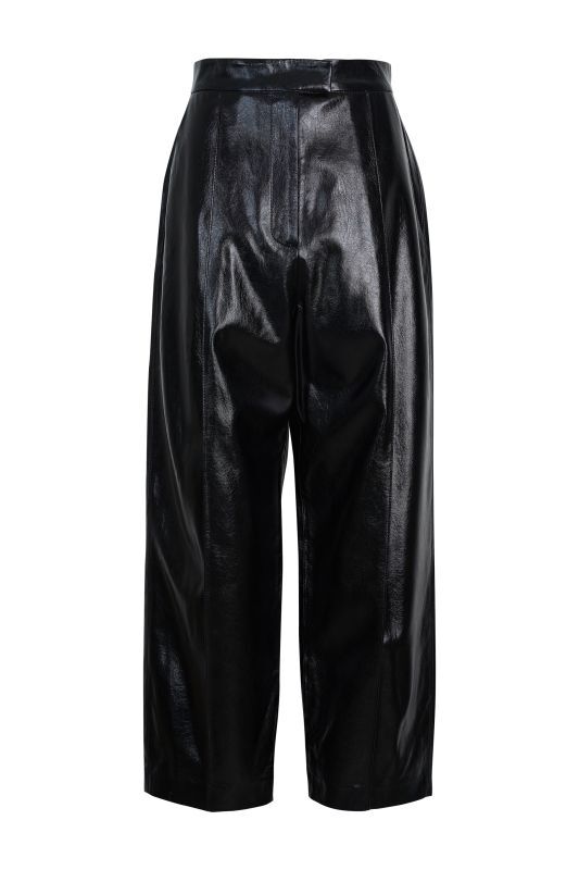 【BLOSSOM H COMPANY】FOIL PINTUCK PANTS／フォイルハイウェストタックパンツ [BLACK]