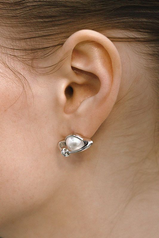 【S_S.IL】Planet Pendant Earring／プラネットペンダントピアス [Silver]