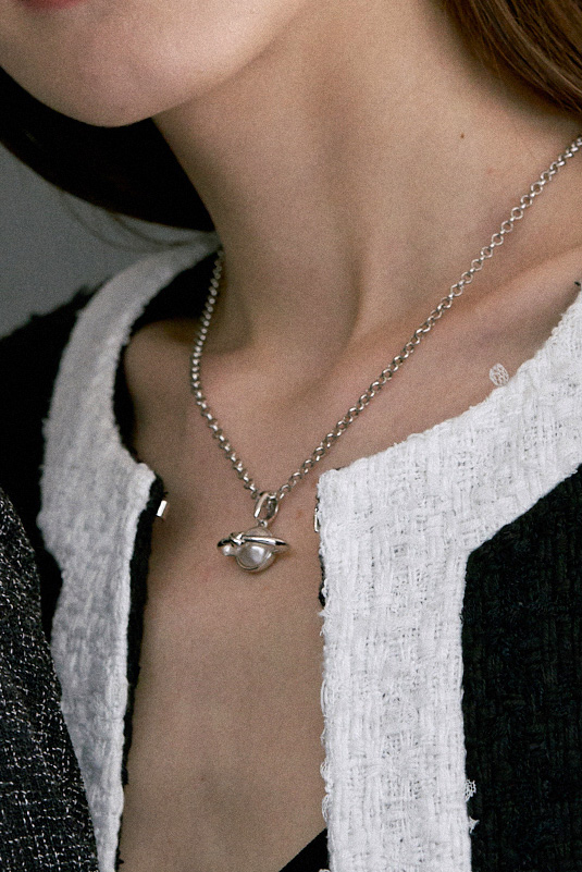 【S_S.IL】Everyday Planet Pendant Necklace／プラネットペンダントネックレス [Silver]