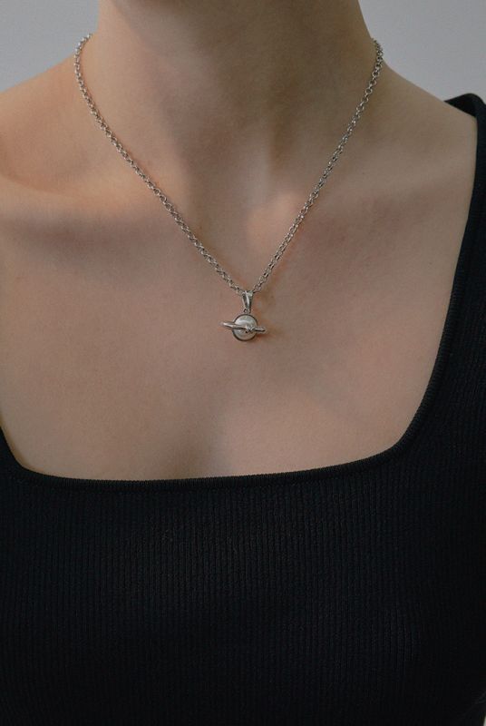 【S_S.IL】Everyday Planet Pendant Necklace／プラネットペンダントネックレス [Silver]