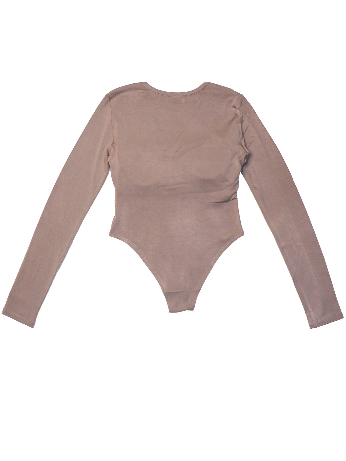 determ;】COLLAGEN BUTTON UP BODYSUIT with CUPS [LATTE]