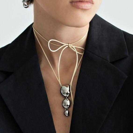 BIKO -  Gisele Tie Necklace ジゼル コードネックレス - Silver