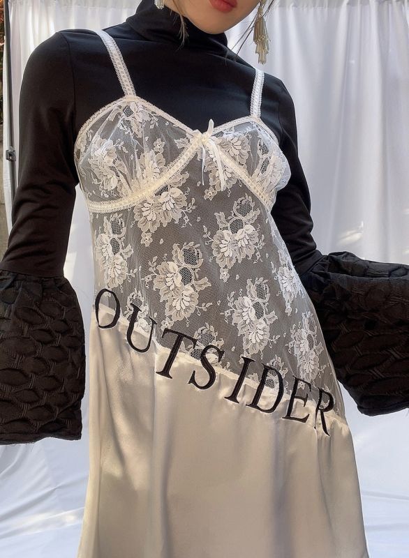 Rotsaniyom Outsider Cami Dress シアーレースキャミワンピース Rotsaniyom Outsider Cami Dress シアーレースキャミワンピース